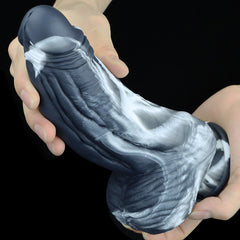 Silicone mixed color male penis woman sex product silicone oversized thick female simulation big penis butt plug