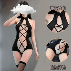 Sexy lingerie sexy uniform tights mesh sukumizu jumpsuit Can match stockings combination